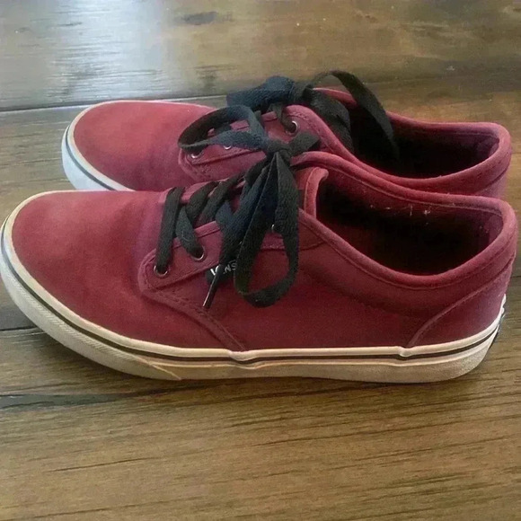 Vans Authentic Lo Burgundy Red Canvas Youth 4.5 - Picture 2 of 6
